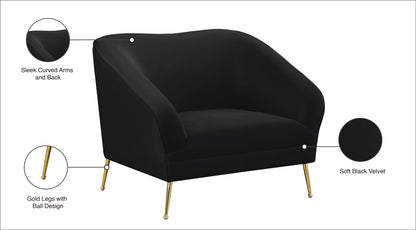 Blair Black Velvet Chair C