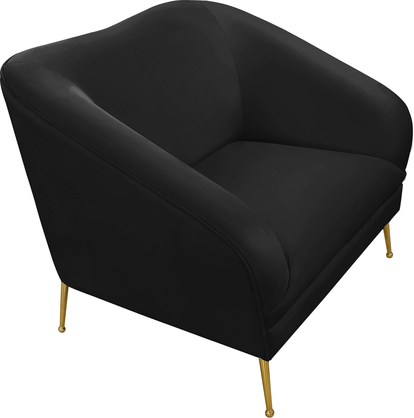 blair black velvet chair c