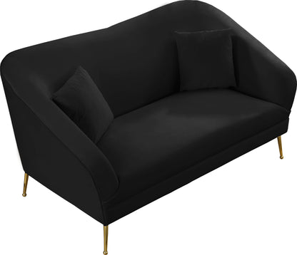 Blair Black Velvet Loveseat L