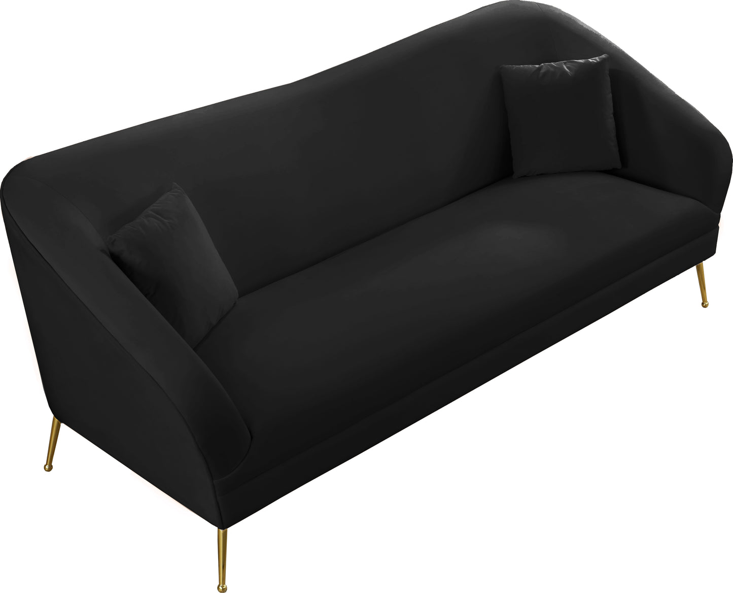 blair black velvet sofa s