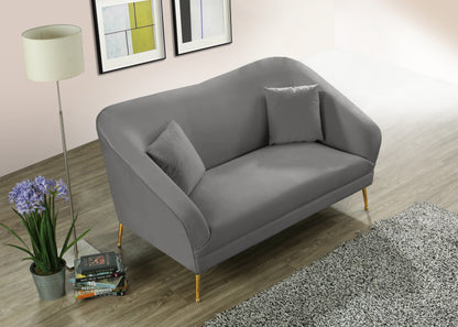 Blair Grey Velvet Loveseat L