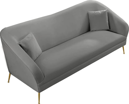Blair Grey Velvet Sofa S