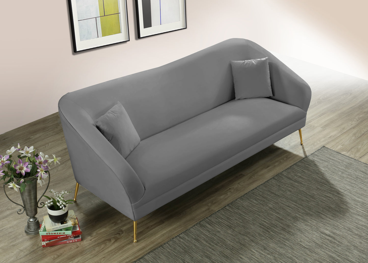 blair grey velvet sofa s