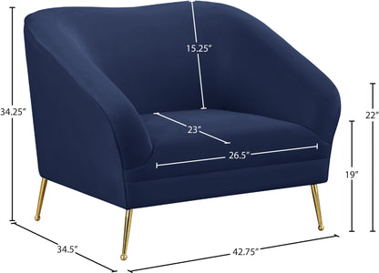 Blair Navy Velvet Chair C