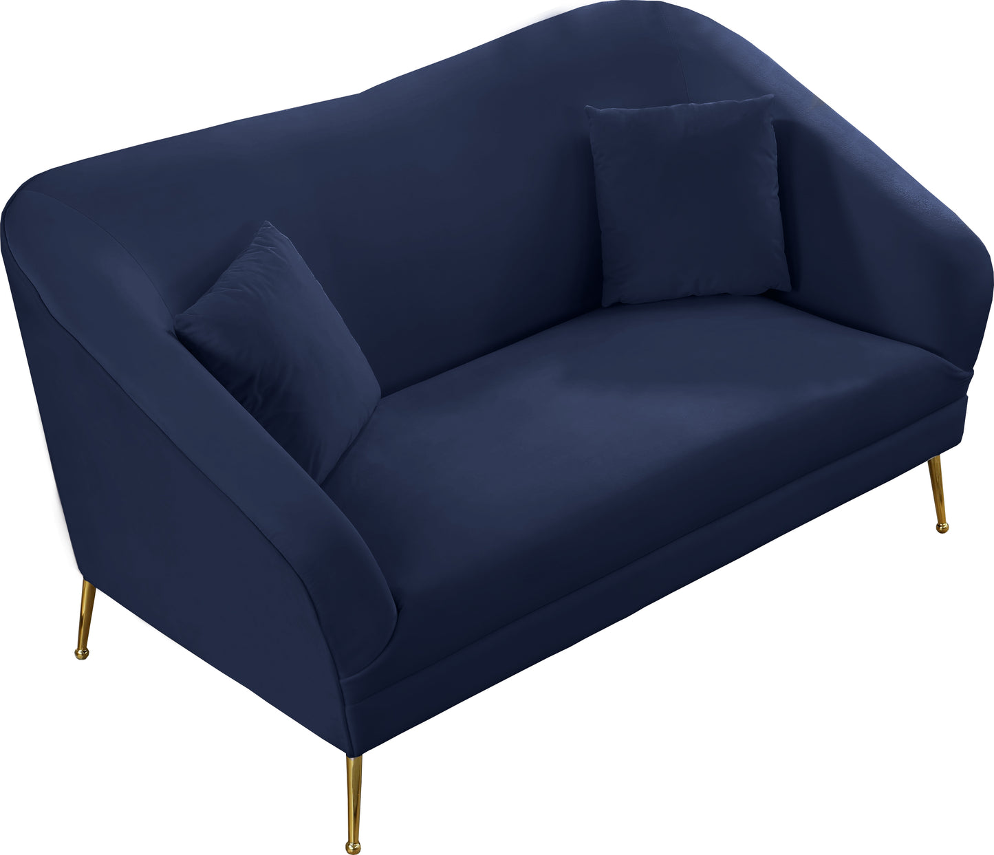 blair navy velvet loveseat l