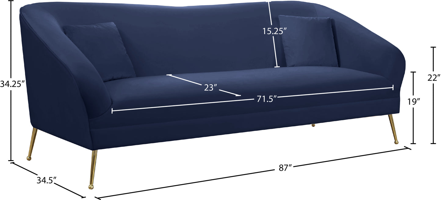 blair navy velvet sofa s