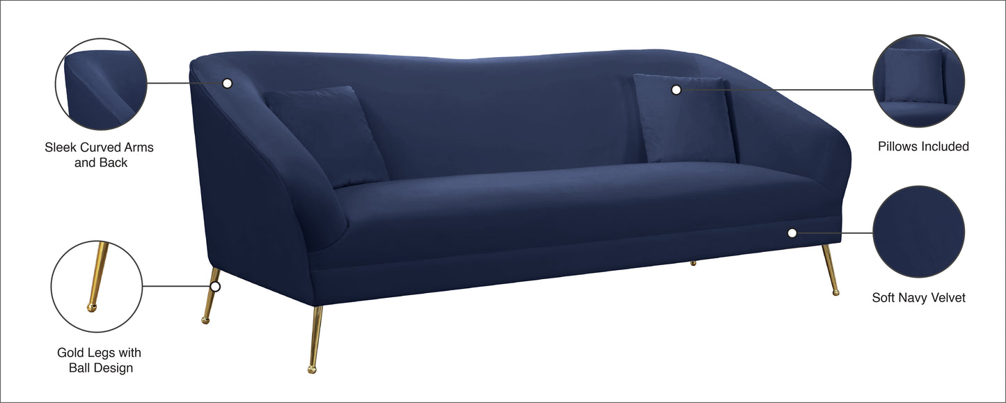 blair navy velvet sofa s