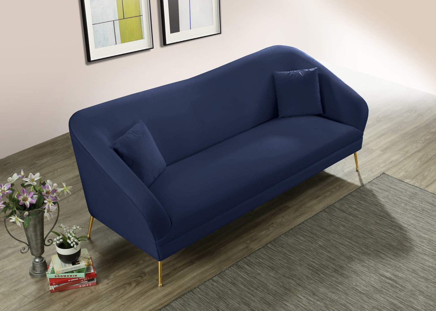 blair navy velvet sofa s