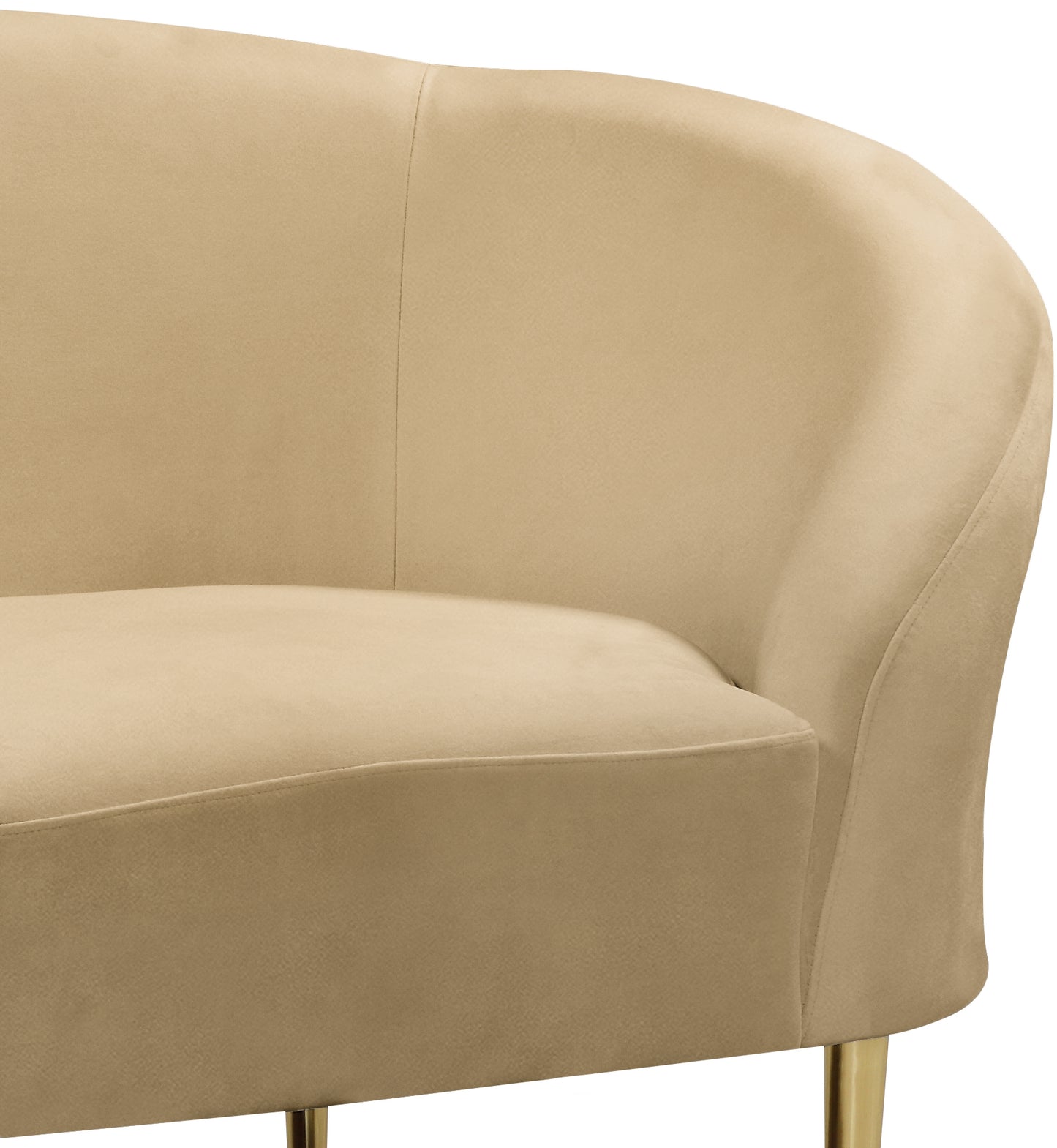 maddox camel velvet chair c