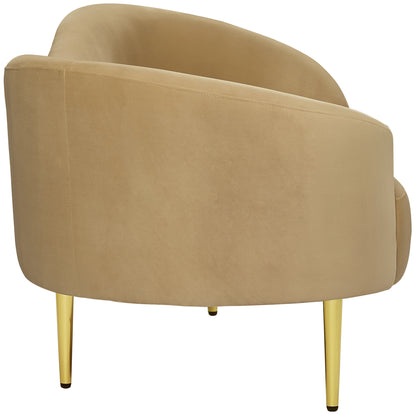 Maddox Camel Velvet Sofa S