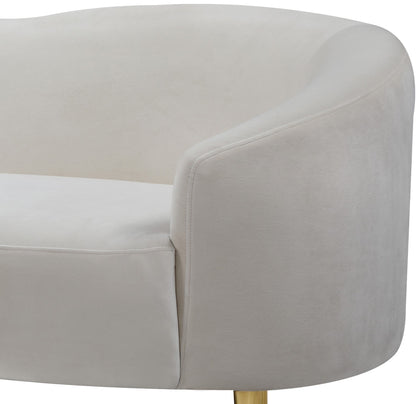 Maddox Cream Velvet Loveseat L