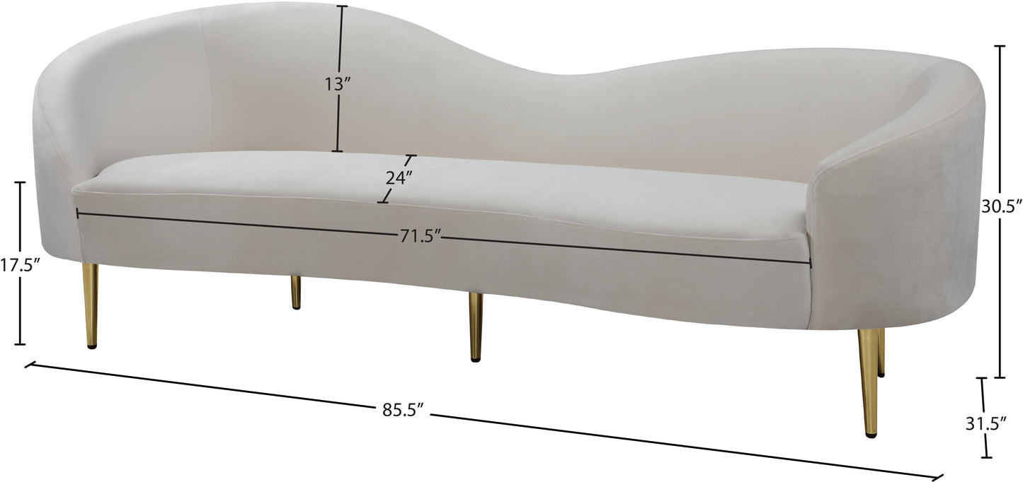 maddox cream velvet sofa s