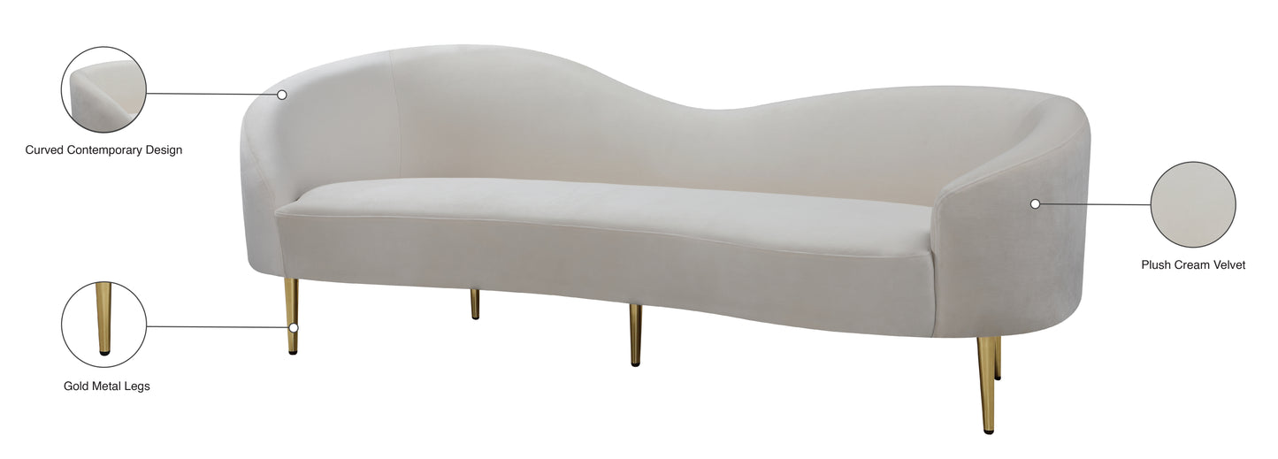 maddox cream velvet sofa s