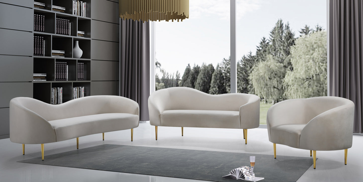 maddox cream velvet sofa s