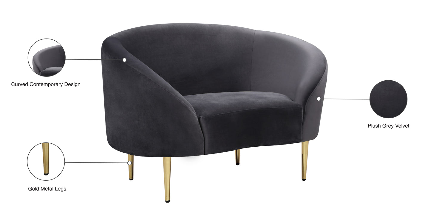 maddox grey velvet chair c