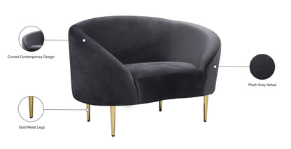 Maddox Grey Velvet Chair C