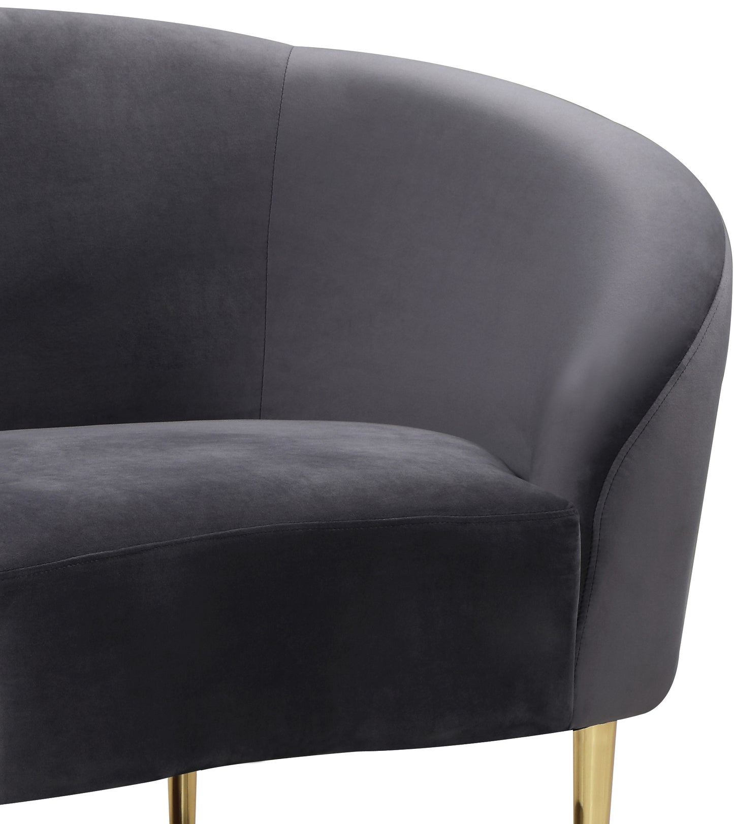 maddox grey velvet chair c