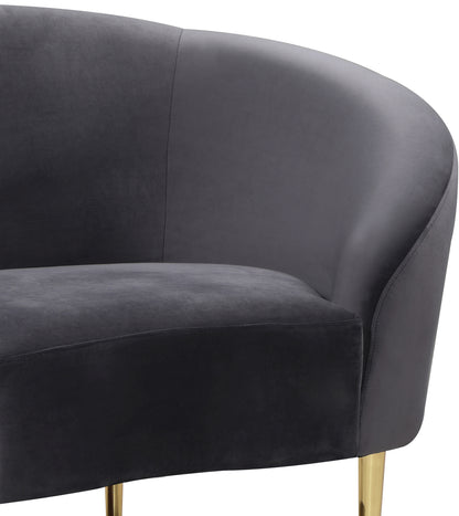 Maddox Grey Velvet Chair C