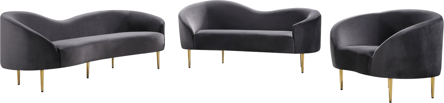 maddox grey velvet chair c