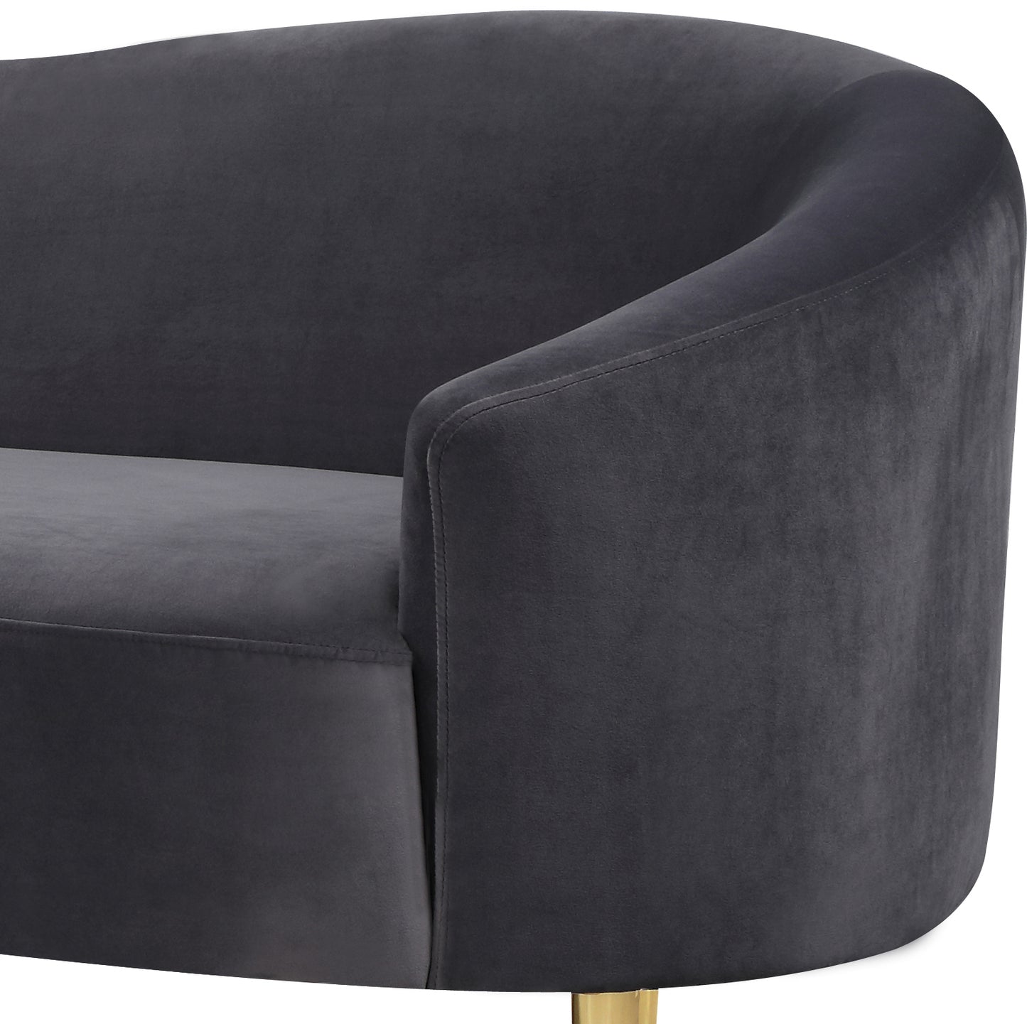 maddox grey velvet loveseat l