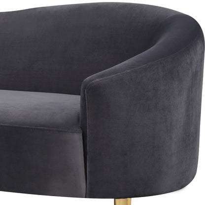 Maddox Grey Velvet Loveseat L