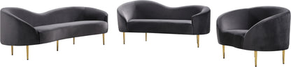 Maddox Grey Velvet Loveseat L