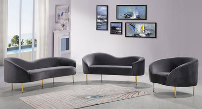 Maddox Grey Velvet Sofa S