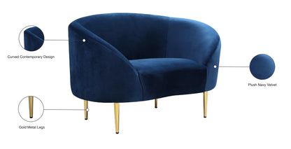 Maddox Navy Velvet Chair C