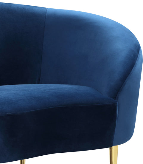Maddox Navy Velvet Chair C