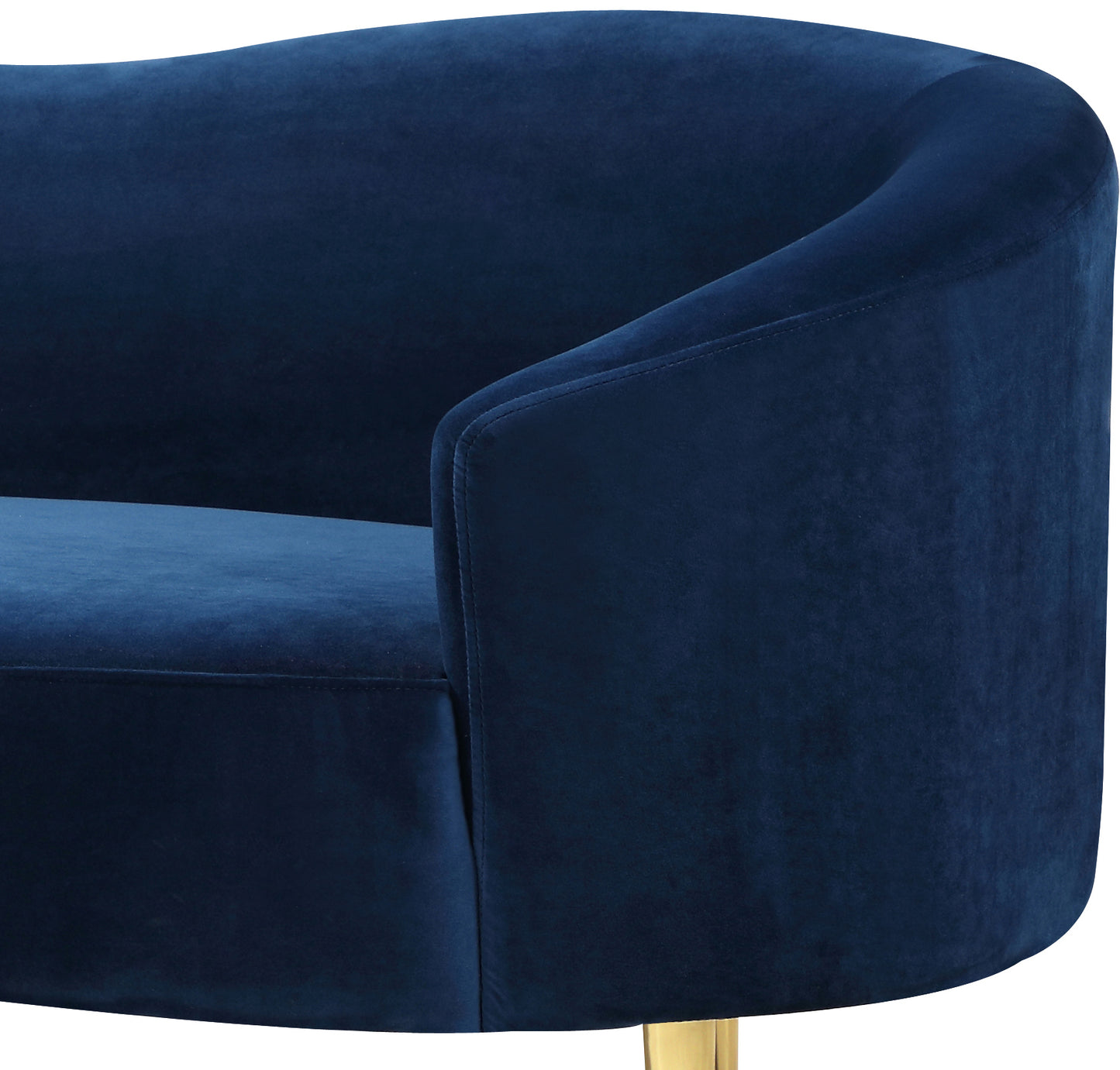 maddox navy velvet loveseat l