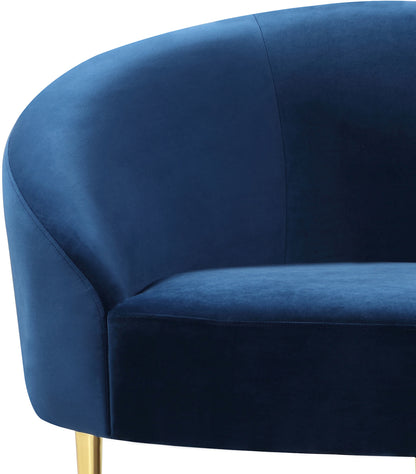 Maddox Navy Velvet Sofa S