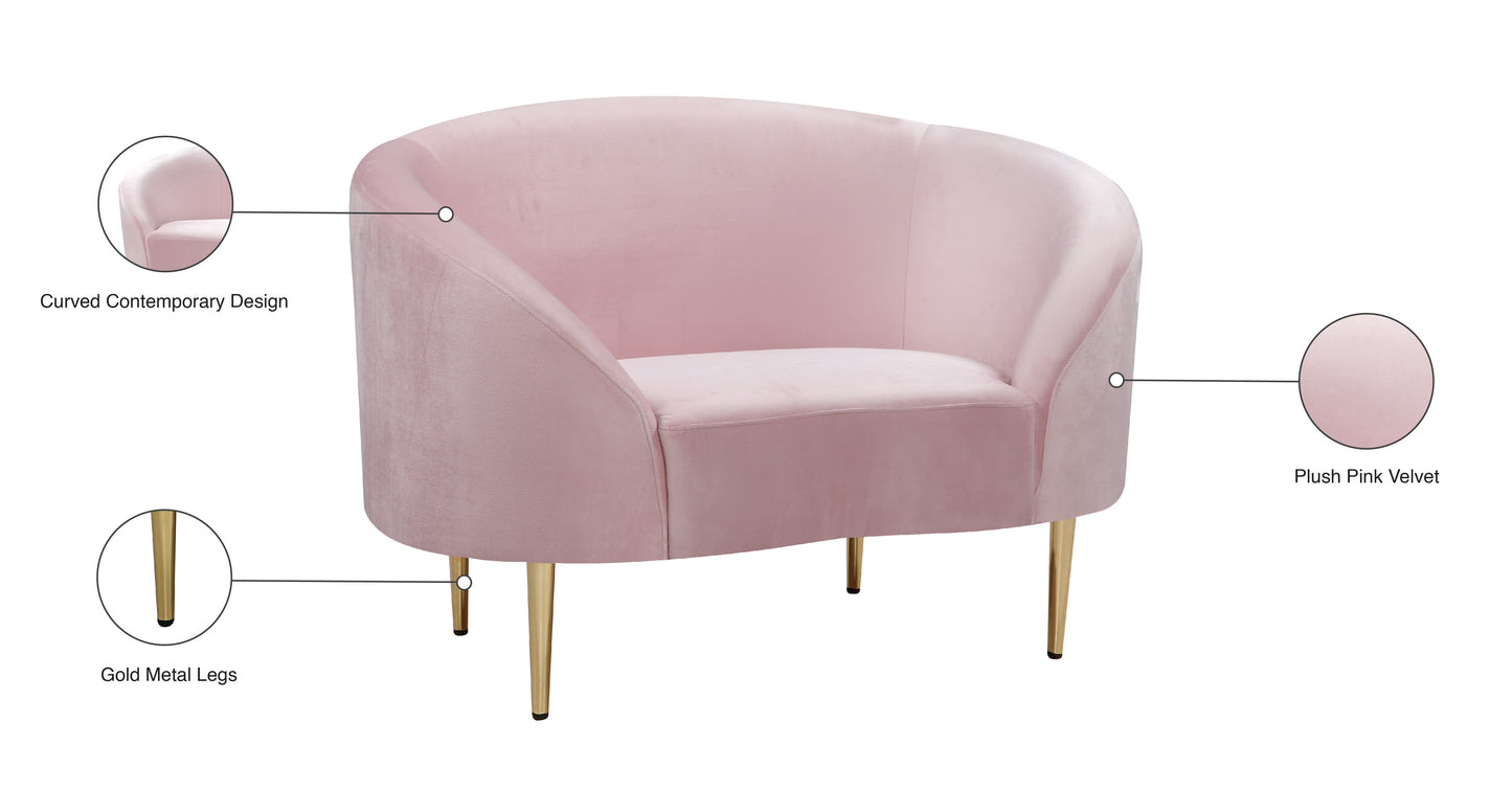 maddox pink velvet chair c