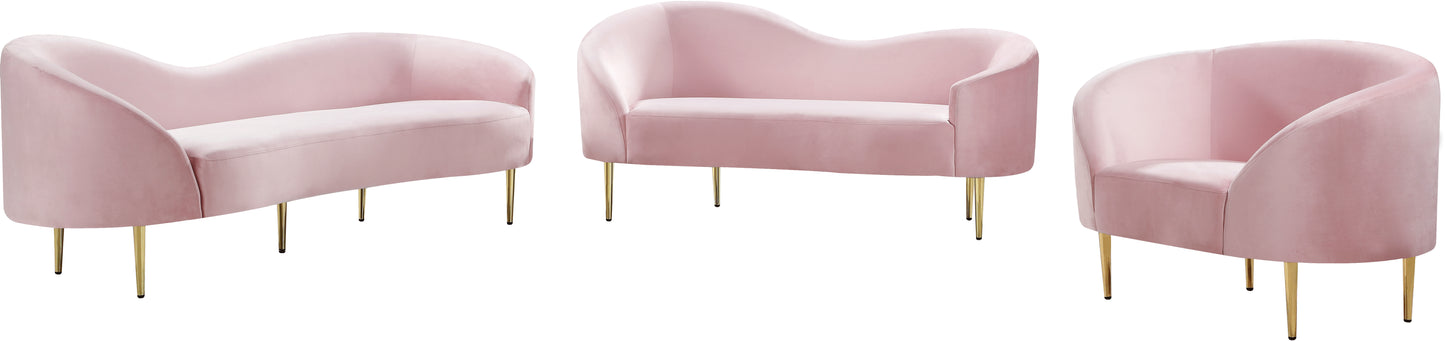 maddox pink velvet chair c