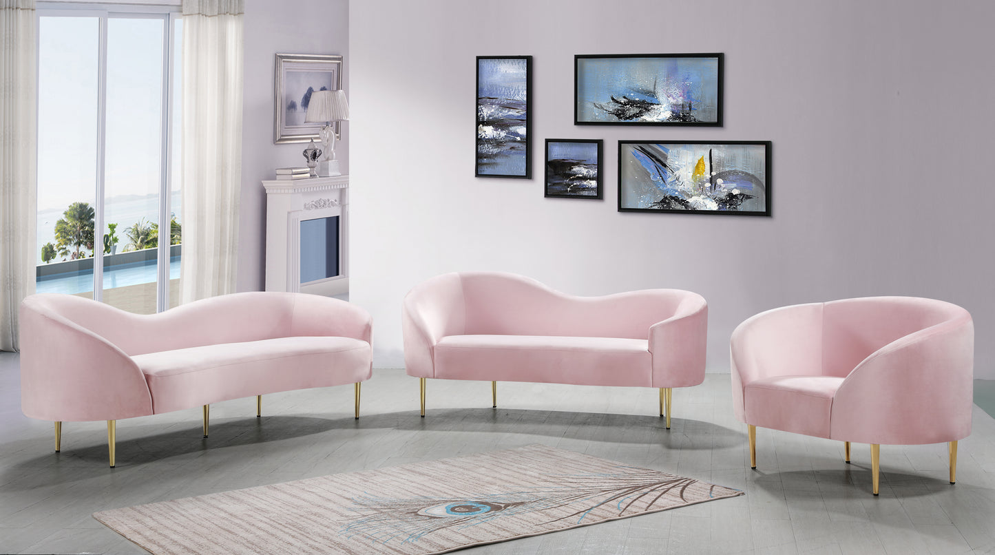maddox pink velvet chair c