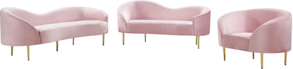 Maddox Pink Velvet Loveseat L