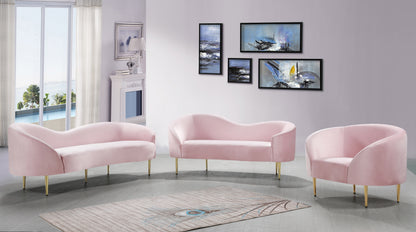 Maddox Pink Velvet Loveseat L