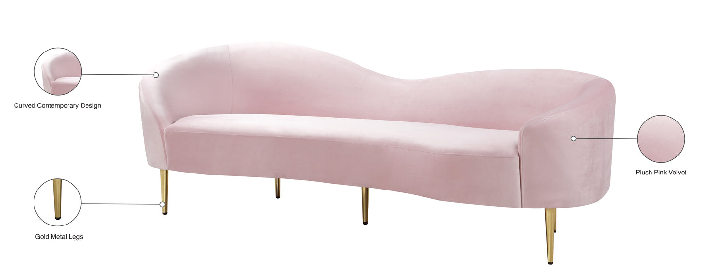 maddox pink velvet sofa s