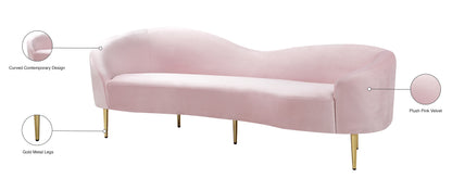 Maddox Pink Velvet Sofa S