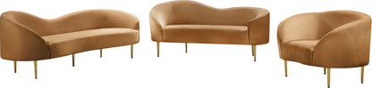 Maddox Saddle Velvet Loveseat L