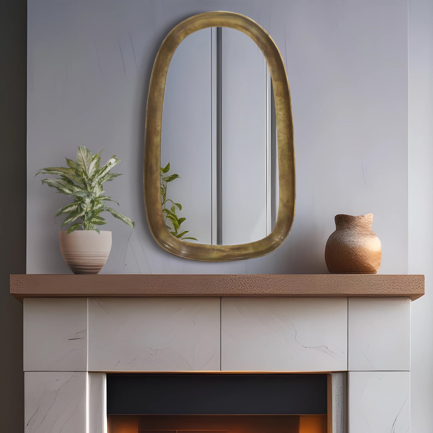 pavilion brass mirror