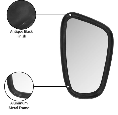 Olive 24" Black Aluminum Frame Mirror, 1 Piece (Style 2)