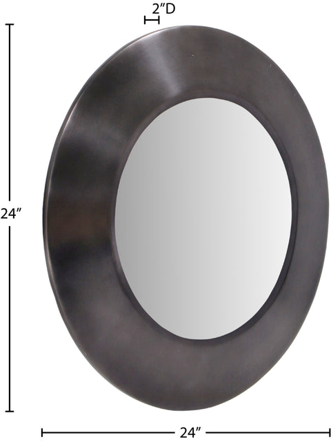 Delaney 24" Black Iron Frame Mirror, 1 Piece