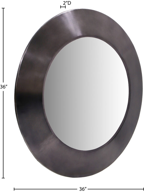 Delaney 36" Black Iron Frame Mirror, 1 Piece