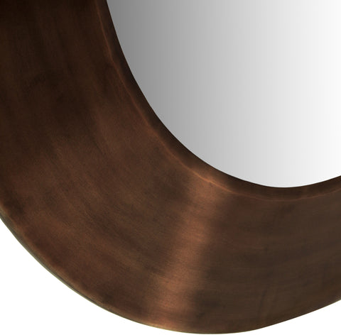 Delaney 30" Brown Iron Frame Mirror, 1 Piece