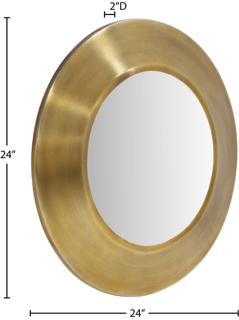 Delaney 24" Gold Iron Frame Mirror, 1 Piece