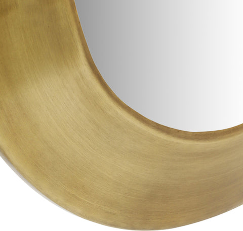 Delaney 24" Gold Iron Frame Mirror, 1 Piece