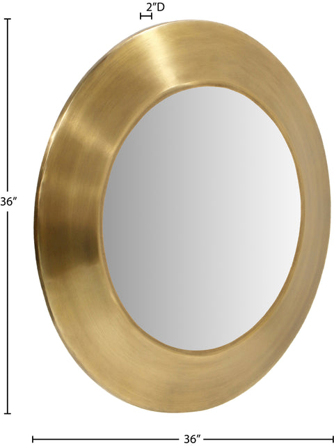 Delaney 36" Gold Iron Frame Mirror, 1 Piece