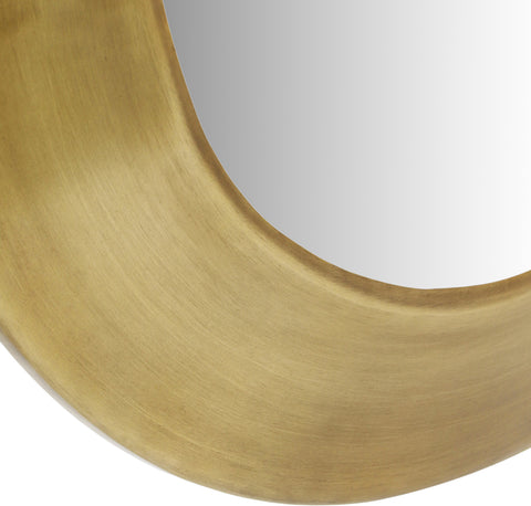 Delaney 36" Gold Iron Frame Mirror, 1 Piece