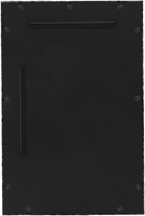 Jessa 24" Black Iron Frame Mirror, 1 Piece