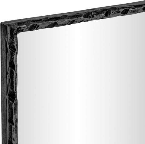 Jessa 24" Black Iron Frame Mirror, 1 Piece